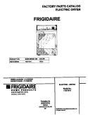COVER Diagram and Parts List for FDE7970EW2  Frigidaire Dryer
