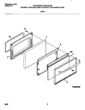 DOOR Diagram and Parts List for FEF351SGWB  Frigidaire Range