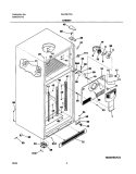 CABINET Diagram and Parts List for PLHT217TAB3  Frigidaire Refrigerator