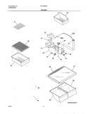 SHELVES Diagram and Parts List for FRT18IB4AW0  Frigidaire Refrigerator