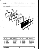 DOOR PARTS Diagram and Parts List for CP302BP2WY01  Uni Range