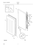 DOOR Diagram and Parts List for R22CWF6  Frigidaire Refrigerator