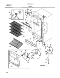 CABINET Diagram and Parts List for FFU20F3AW2  Frigidaire Freezer