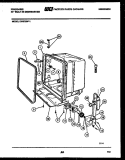 TUB AND FRAME PARTS Diagram and Parts List for DW5700PW1  Frigidaire Dishwasher