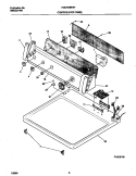 CONTROL PANEL Diagram and Parts List for FDE7976FW1  Frigidaire Dryer
