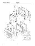 DOOR Diagram and Parts List for CGDS3065KF3  Frigidaire Range