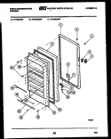 DOOR PARTS Diagram and Parts List for FU100LRW3  Frigidaire Freezer