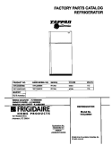 COVER Diagram and Parts List for TRT22MRHW0  Tappan Refrigerator