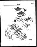 SHELVES AND SUPPORTS Diagram and Parts List for RT156NLH0  Frigidaire Refrigerator