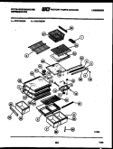 SHELVES AND SUPPORTS Diagram and Parts List for RT217MCW0  Frigidaire Refrigerator