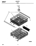RACK Diagram and Parts List for MDB122RFS0  Frigidaire Dishwasher