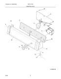 CONTROL / PANEL Diagram and Parts List for WWX121ES0  Westinghouse Washer