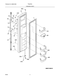 FREEZER DOOR Diagram and Parts List for FRS6HR5JW2  Frigidaire Refrigerator