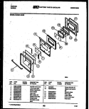 DOOR PARTS Diagram and Parts List for 30-3991-00-02  Tappan Range
