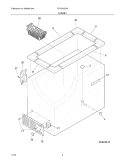 CABINET Diagram and Parts List for FFC07K0CW3  Frigidaire Freezer