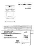COVER Diagram and Parts List for GLGF388AQB  Frigidaire Range