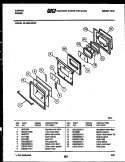 DOOR PARTS Diagram and Parts List for 30-4990-00-02  Tappan Range