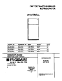 COVER Diagram and Parts List for MRT16CGEW4  Frigidaire Refrigerator