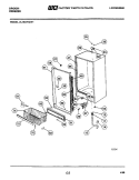 CABINET Diagram and Parts List for UL1647ECW1  Frigidaire Freezer