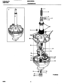 TRANSMISSION Diagram and Parts List for MWX233RES4  Frigidaire Washer