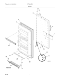 DOOR Diagram and Parts List for PLFU2067DS4  Frigidaire Freezer