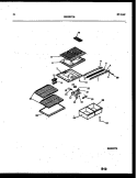 SHELVES AND SUPPORTS Diagram and Parts List for RT163LCD3  Frigidaire Refrigerator