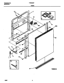 DOOR Diagram and Parts List for FDB635RFS2  Frigidaire Dishwasher