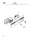 CONTROL PANEL Diagram and Parts List for MDB110LGW0  Frigidaire Dishwasher