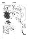 CABINET Diagram and Parts List for FFU17FC5CW0  Frigidaire Freezer