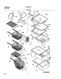 SHELVES Diagram and Parts List for GS26HSZCC1  Frigidaire Refrigerator