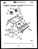 COOKTOP, BROILER AND BACKGUARD Diagram and Parts List for 37-2227-23-01  Tappan Range