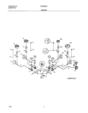 BURNER Diagram and Parts List for FGC36S6ASA  Frigidaire Cooktop