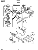 BURNER Diagram and Parts List for TGF335CFTA  Tappan Range