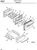 DRAWER / DOOR Diagram and Parts List for FGB557CBS2  Frigidaire Wall Oven