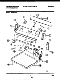 CONSOLE AND CONTROL PARTS Diagram and Parts List for WDE547PBS0  Frigidaire Dryer