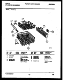 RACKS AND TRAYS Diagram and Parts List for 61-1043-10-00  Tappan Dishwasher