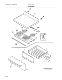 TOP/DRAWER Diagram and Parts List for KAEF3016MSA  Kelvinator Range