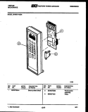 CONTROL PANEL Diagram and Parts List for 56-9631-10-01  Tappan Microwave