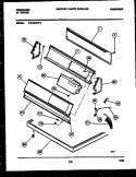 CONSOLE AND CONTROL PARTS Diagram and Parts List for DE7400PW2  Frigidaire Dryer