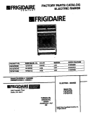 COVER Diagram and Parts List for FEF357CESE  Frigidaire Range