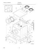 CABINET / TOP Diagram and Parts List for WTR430FS0  Westinghouse Washer