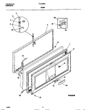 DOOR Diagram and Parts List for TFC25M6AW3  Tappan Freezer