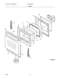 DOOR Diagram and Parts List for CGLGF386GSC  Frigidaire Range