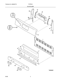 BACKGUARD Diagram and Parts List for FGFB79GBF  Frigidaire Range