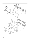 BACKGUARD Diagram and Parts List for FGFL89CCA  Frigidaire Range