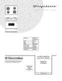 COVER Diagram and Parts List for FES300DSB  Frigidaire Range