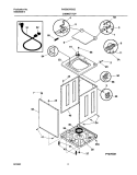 WSHR CAB, TOP Diagram and Parts List for FWSB67RGS2  Frigidaire Washer