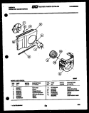AIR HANDLING PARTS Diagram and Parts List for AM11C4EVA  Gibson Air Conditioner