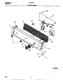 CONTROL PANEL Diagram and Parts List for FWX6971EW0  Frigidaire Washer