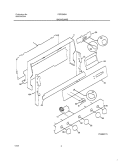 BACKGUARD Diagram and Parts List for FGF324BHWC  Frigidaire Range